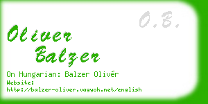 oliver balzer business card